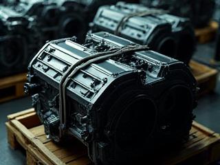 Close-up of automotive manufacturing components