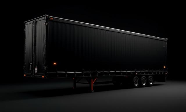 Conestoga rolling tarp trailer ready for loading