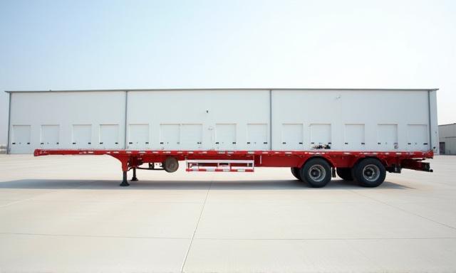 Side view of a Silver Spoon standard flatbed trailer