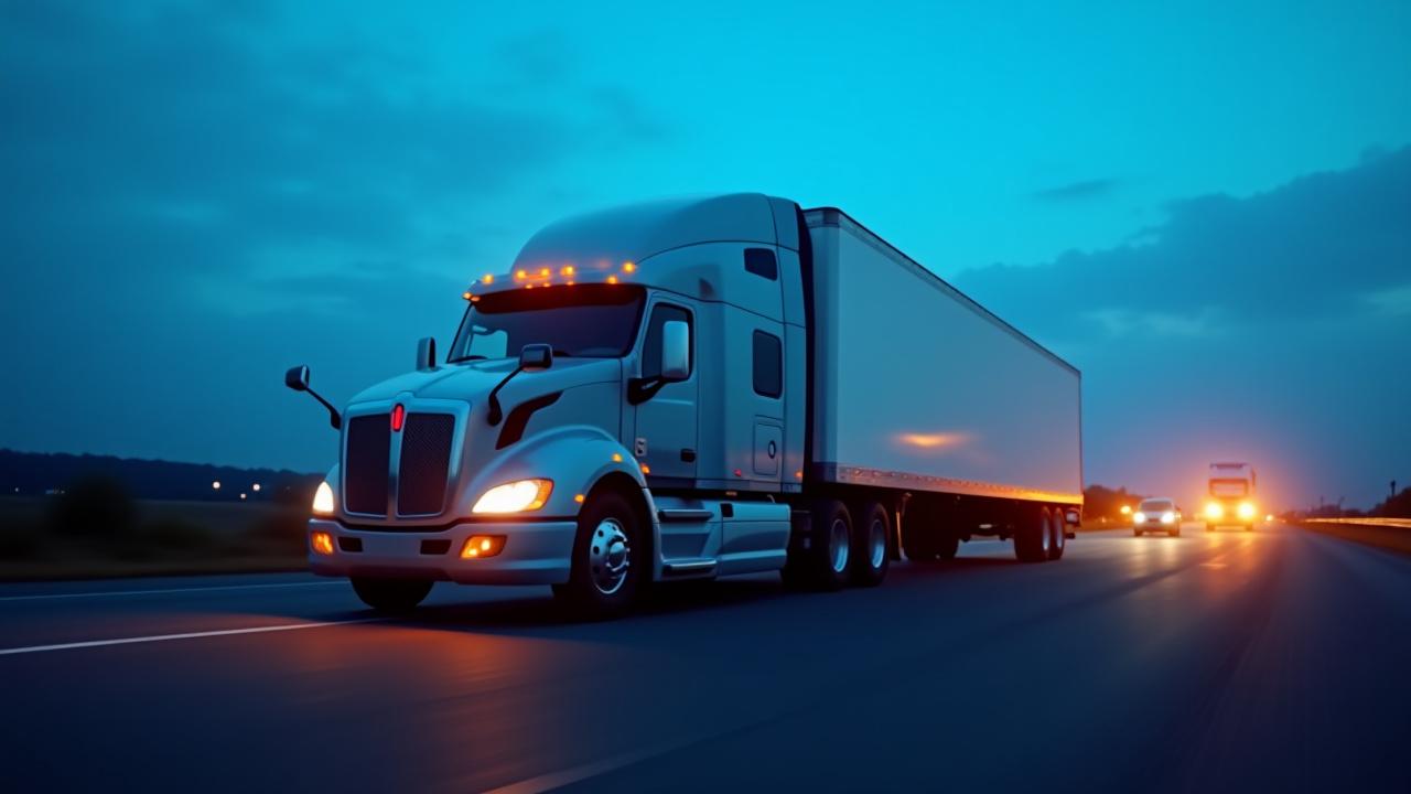Modern Silver Spoon refrigerated trailer at dusk with digital temperature readout overlay